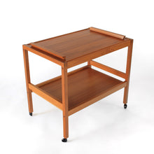 Load image into Gallery viewer, Danish Teak Serving Cart / Bar Cart