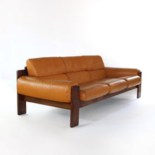 Load image into Gallery viewer, Rosewood and Leather Sofa by Uu-Vee Kaluste Oy of Finland