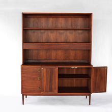 Load image into Gallery viewer, Jack Cartwright for Founders Walnut and Cane Credenza with Rare Hutch