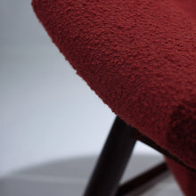 Load image into Gallery viewer, Hans Olsen for Bramin Lounge Chair - Walnut & Red Bouclé