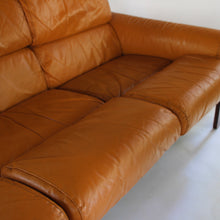 Load image into Gallery viewer, Rosewood and Leather Sofa by Uu-Vee Kaluste Oy of Finland