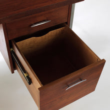 Load image into Gallery viewer, RARE Mid Century Modern Walnut and Cane Desk in Style of Florence Knoll