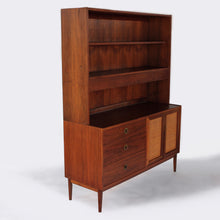 Load image into Gallery viewer, Jack Cartwright for Founders Walnut and Cane Credenza with Rare Hutch