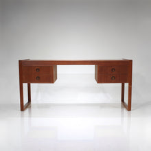 Load image into Gallery viewer, Stunning Mid-Century Danish Teak Desk with Trapezoid Base