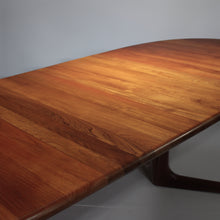 Load image into Gallery viewer, Stunning Mid-Century Danish Teak Elliptical Dining Table w/ 2 Leaves