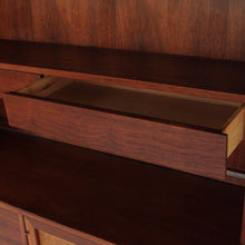 Load image into Gallery viewer, Jack Cartwright for Founders Walnut and Cane Credenza with Rare Hutch