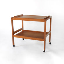 Load image into Gallery viewer, Danish Teak Serving Cart / Bar Cart