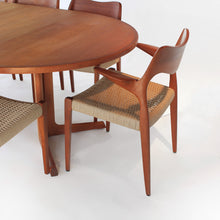 Load image into Gallery viewer, Niels Otto Møller Dining Set Model 71 and 55 Chairs with Møller Table