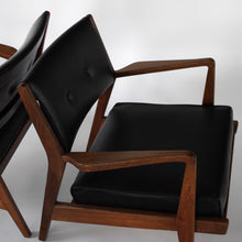 Load image into Gallery viewer, Jens Risom Walnut Lounge Chairs - A Pair