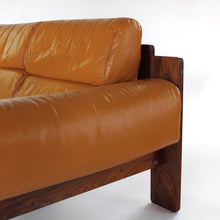 Load image into Gallery viewer, Rosewood and Leather Sofa by Uu-Vee Kaluste Oy of Finland