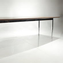 Load image into Gallery viewer, Florence Knoll Conference Table in Chrome and Walnut Formica