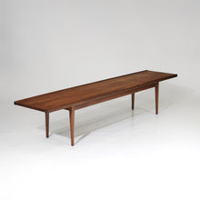 Load image into Gallery viewer, Mid-Century Modern Long Walnut Coffee Table / Bench by Drexel