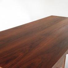 Load image into Gallery viewer, RARE Mid Century Modern Walnut and Cane Desk in Style of Florence Knoll
