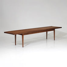 Load image into Gallery viewer, Mid-Century Modern Long Walnut Coffee Table / Bench by Drexel