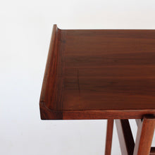 Load image into Gallery viewer, Jens Risom Walnut Console Table with 2 Floating Drawers