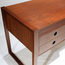 Load image into Gallery viewer, Stunning Mid-Century Danish Teak Desk with Trapezoid Base