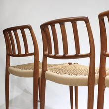 Load image into Gallery viewer, Moller Model 83 and 66 Teak and Papercord Dining Chairs - Set of 6 by Niels Møller