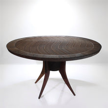 Load image into Gallery viewer, Rare Hand Made Round Dining Table with Rope, Cord, Splayed Legs