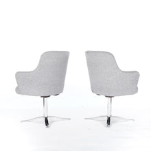 Load image into Gallery viewer, Mid Century Modern Easy Chairs in style of Nicos Zographos with Petal Chrome Base