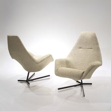 Load image into Gallery viewer, Rare Peter Hoyte âPH6â Cantilever Lounge Chairs in Knoll BouclĂ© - A Pair