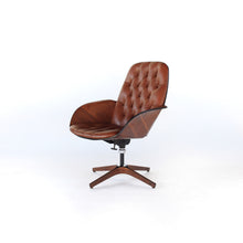 Load image into Gallery viewer, Plycraft George Mulhauser ‘Mrs. Chair’ in Leather - Mid Century Modern Lounge Chair