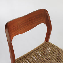 Load image into Gallery viewer, Set of 8 Niels Møller Dining Side Chairs Model 71 - Teak and Paper Cord