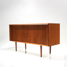 Load image into Gallery viewer, Svend Aage Larsen Danish Teak Tambour Door Credenza