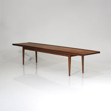 Load image into Gallery viewer, Mid-Century Modern Long Walnut Coffee Table / Bench by Drexel