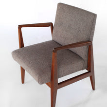 Load image into Gallery viewer, Mid Century Jens Risom Walnut Armchairs Pair of Stunning Lounge Chairs