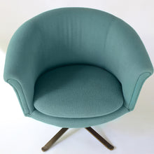 Load image into Gallery viewer, Mid Century Modern Nicos Zographos Swivel Lounge Chairs with Metal Base - Bronze