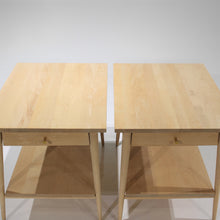 Load image into Gallery viewer, (Custom order) Paul McCobb End Tables with Drawer in Maple - A Pair