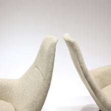 Load image into Gallery viewer, Rare Peter Hoyte âPH6â Cantilever Lounge Chairs in Knoll BouclĂ© - A Pair