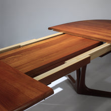 Load image into Gallery viewer, Stunning Mid-Century Danish Teak Elliptical Dining Table w/ 2 Leaves