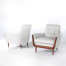 Load image into Gallery viewer, Mid Century Gondola Style Lounge Chairs by Deville in style of Adrian Pearsall