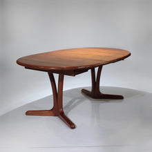Load image into Gallery viewer, Stunning Mid-Century Danish Teak Elliptical Dining Table w/ 2 Leaves