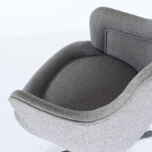 Load image into Gallery viewer, Mid Century Modern Easy Chairs in style of Nicos Zographos with Petal Chrome Base