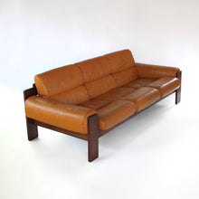 Load image into Gallery viewer, Rosewood and Leather Sofa by Uu-Vee Kaluste Oy of Finland