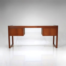 Load image into Gallery viewer, Stunning Mid-Century Danish Teak Desk with Trapezoid Base