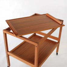 Load image into Gallery viewer, Danish Teak Serving Cart / Bar Cart