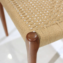 Load image into Gallery viewer, Moller Model 83 and 66 Teak and Papercord Dining Chairs - Set of 6 by Niels Møller