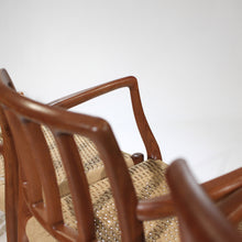 Load image into Gallery viewer, Moller Model 83 and 66 Teak and Papercord Dining Chairs - Set of 6 by Niels Møller