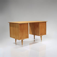 Load image into Gallery viewer, Paul McCobb Solid Maple Double Pedestal Desk - Model 1561