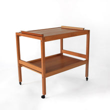 Load image into Gallery viewer, Danish Teak Serving Cart / Bar Cart