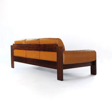 Load image into Gallery viewer, Rosewood and Leather Sofa by Uu-Vee Kaluste Oy of Finland