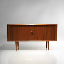 Load image into Gallery viewer, Svend Aage Larsen Danish Teak Tambour Door Credenza