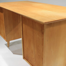 Load image into Gallery viewer, Paul McCobb Solid Maple Double Pedestal Desk - Model 1561