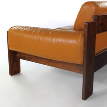 Load image into Gallery viewer, Rosewood and Leather Sofa by Uu-Vee Kaluste Oy of Finland