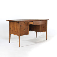 Load image into Gallery viewer, Broyhill Brasilia 5 Drawer Desk Walnut with Cane
