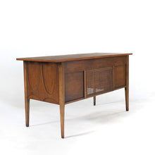 Load image into Gallery viewer, Broyhill Brasilia 5 Drawer Desk Walnut with Cane