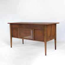 Load image into Gallery viewer, Broyhill Brasilia 5 Drawer Desk Walnut with Cane